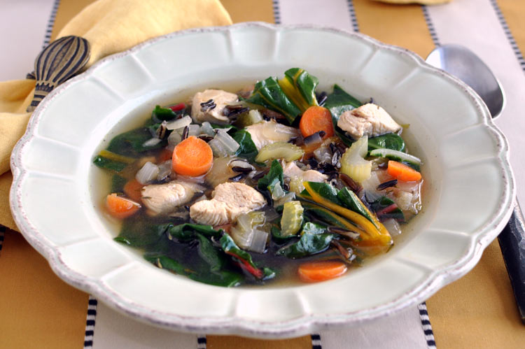 Chicken Soup with Wild Rice and Greens — Former Chef